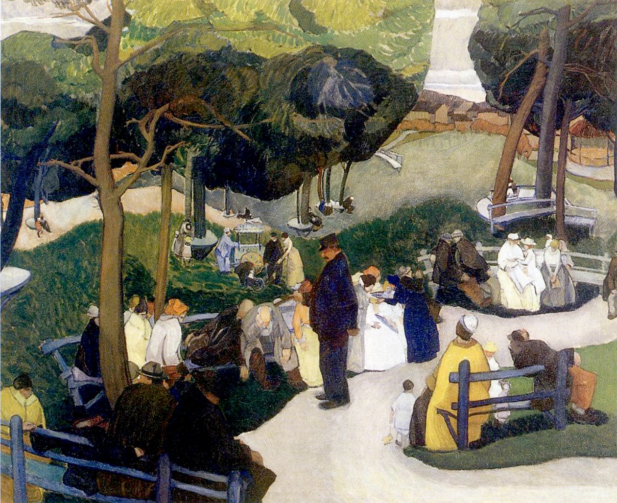 No parque, 1922 óleo sobre tela de Anthony Angarola
