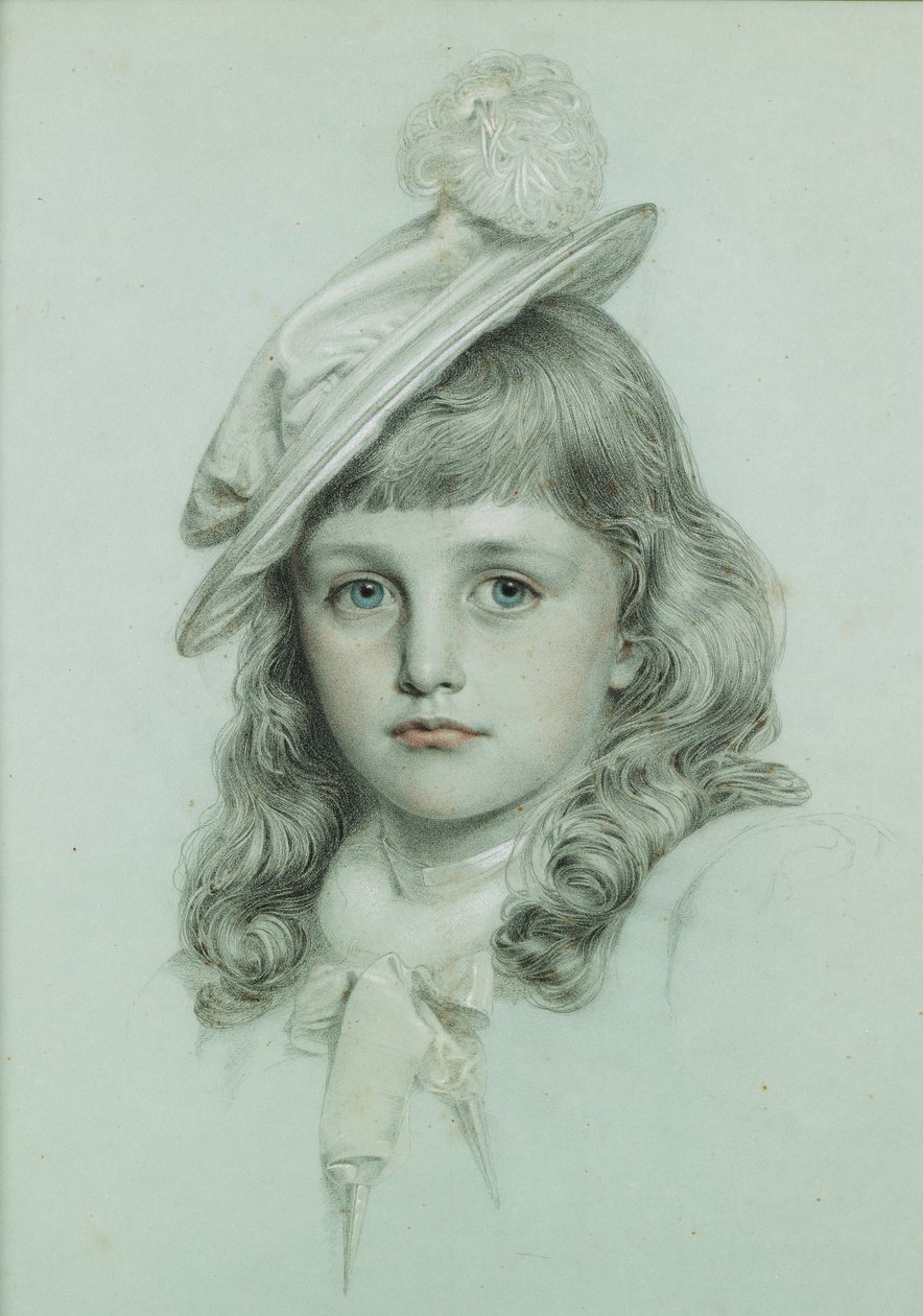 Estudo para St. George (lavagem de lápis e cinza aumentada com branco) de Anthony Frederick Augustus Sandys
