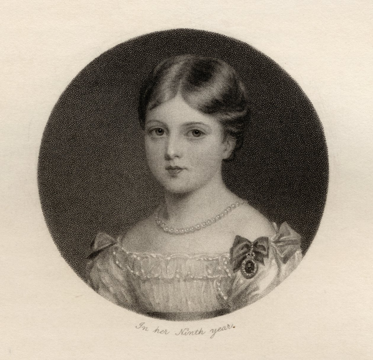 Princesa Alexandrina Victoria de Saxe-Coburg, gravada por Thomas Woolnoth (1785-1857), da &39;National Portrait Gallery, volume IV&39;, publicada c.1835 de Anthony Stewart