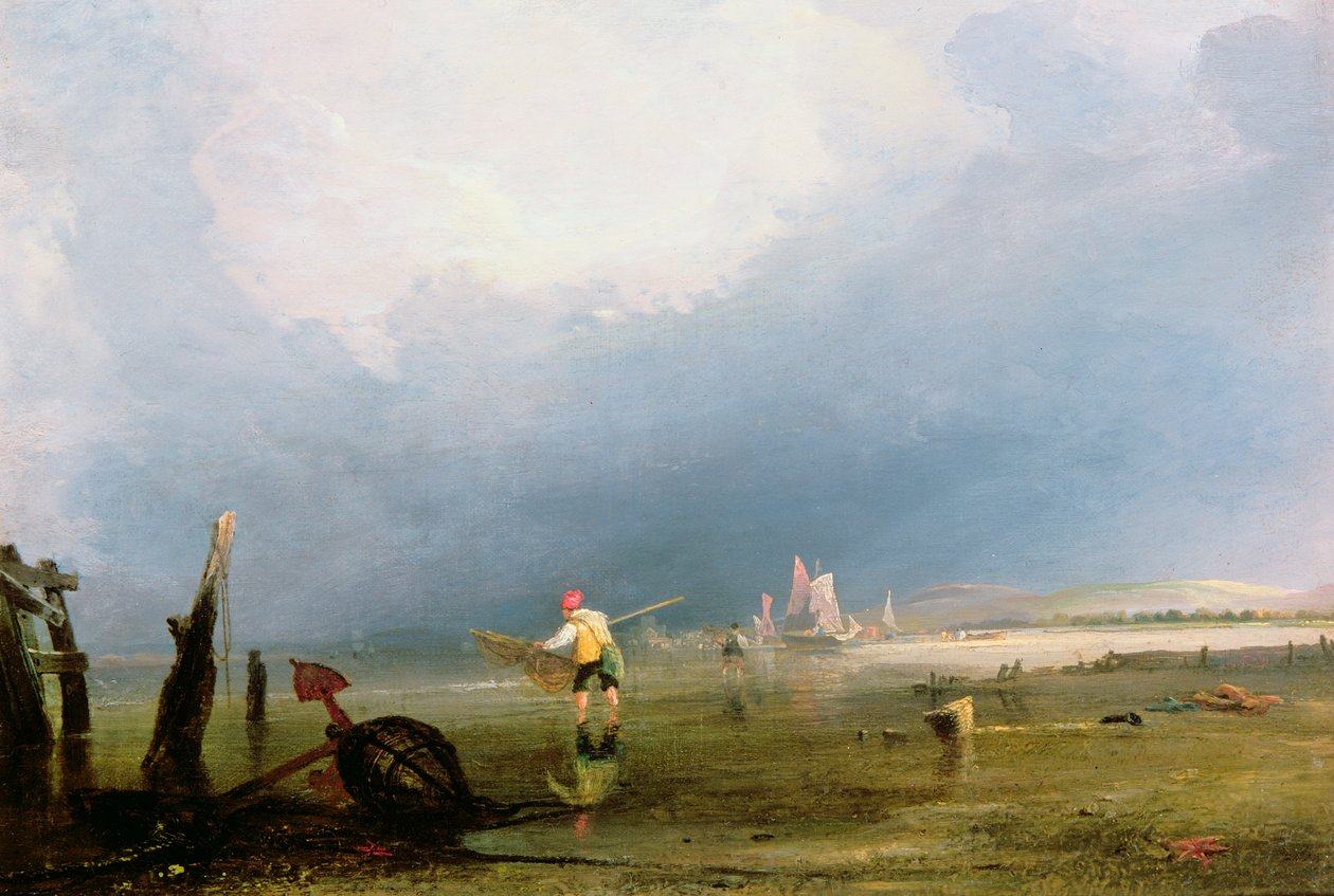 Praia, em, shoreham de Anthony Vandyke Copley Fielding