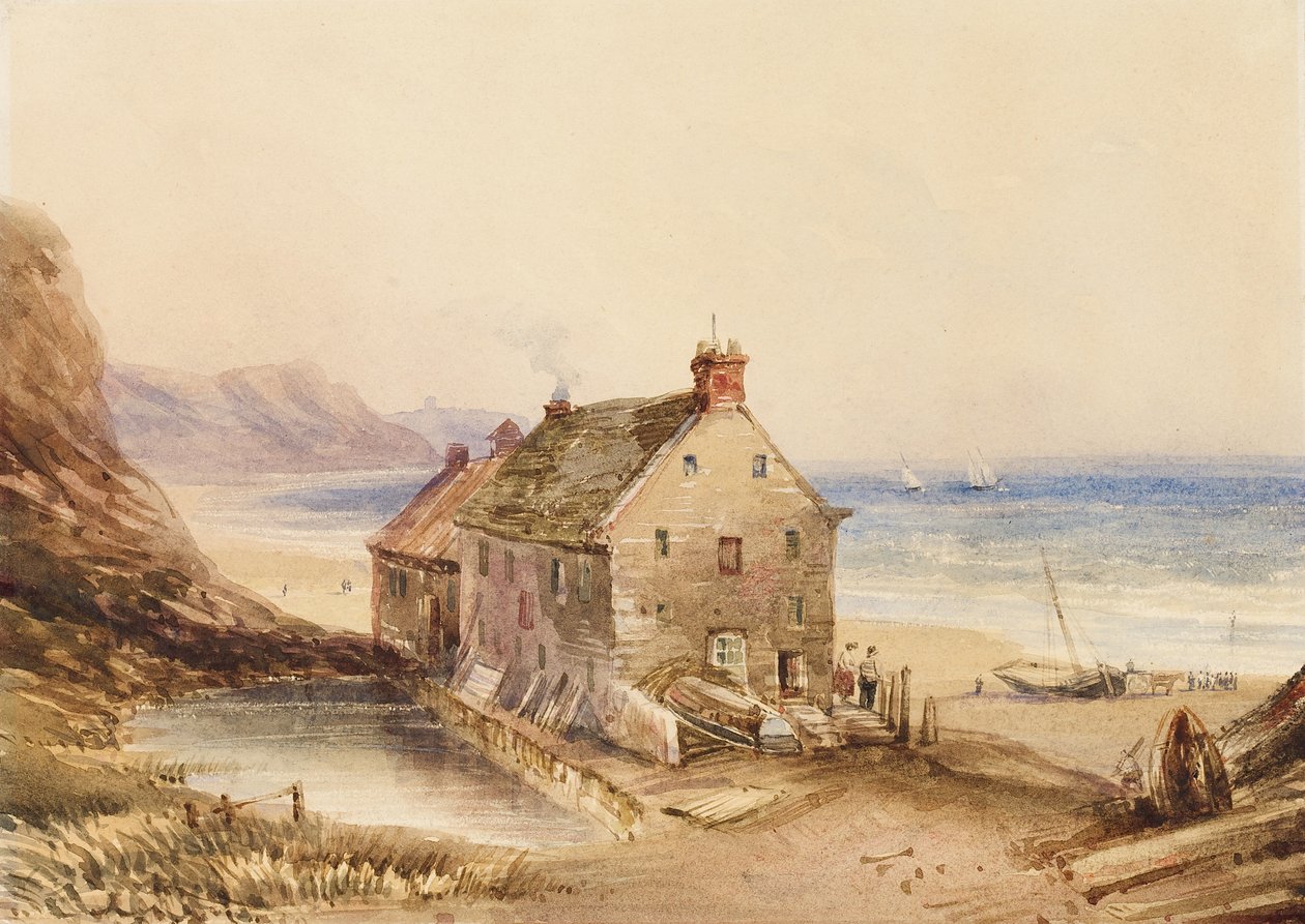 Cayton Cliff Mill, perto de Scarborough de Anthony Vandyke Copley Fielding