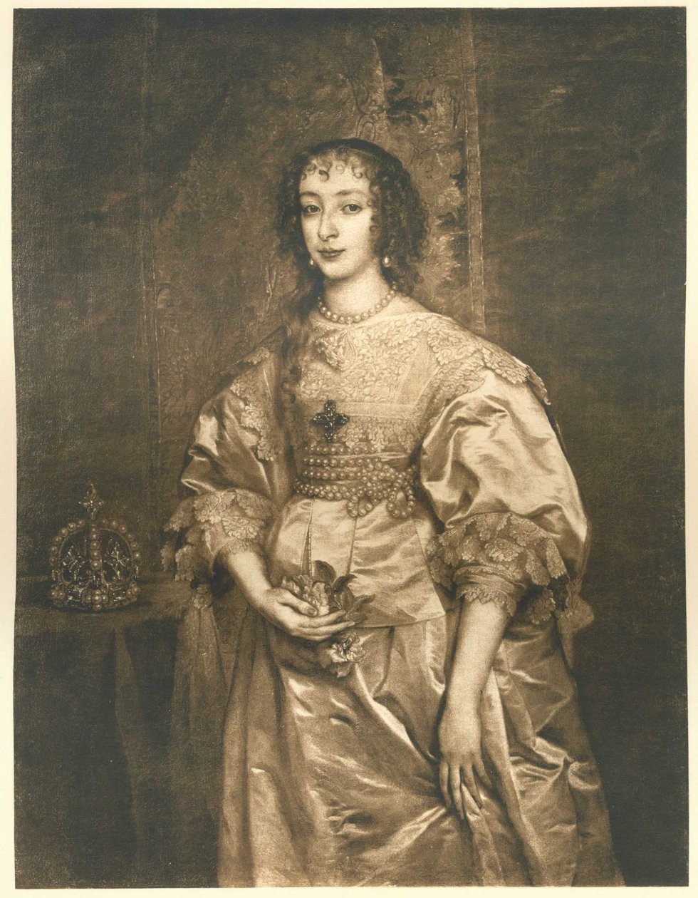 Henriette Maria da França (1609-1668), esposa de Carlos I da Inglaterra de Anthony van Dyck