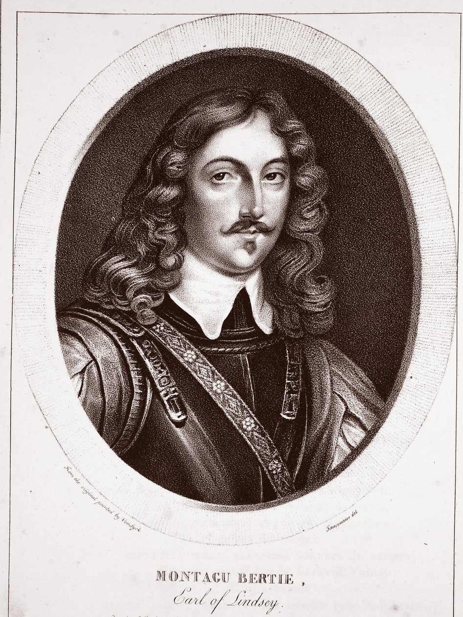 Montagu Bertie, Conde de Lindsey, atribuído a Fauconnier, gravado por de Langlume de Anthony van Dyck