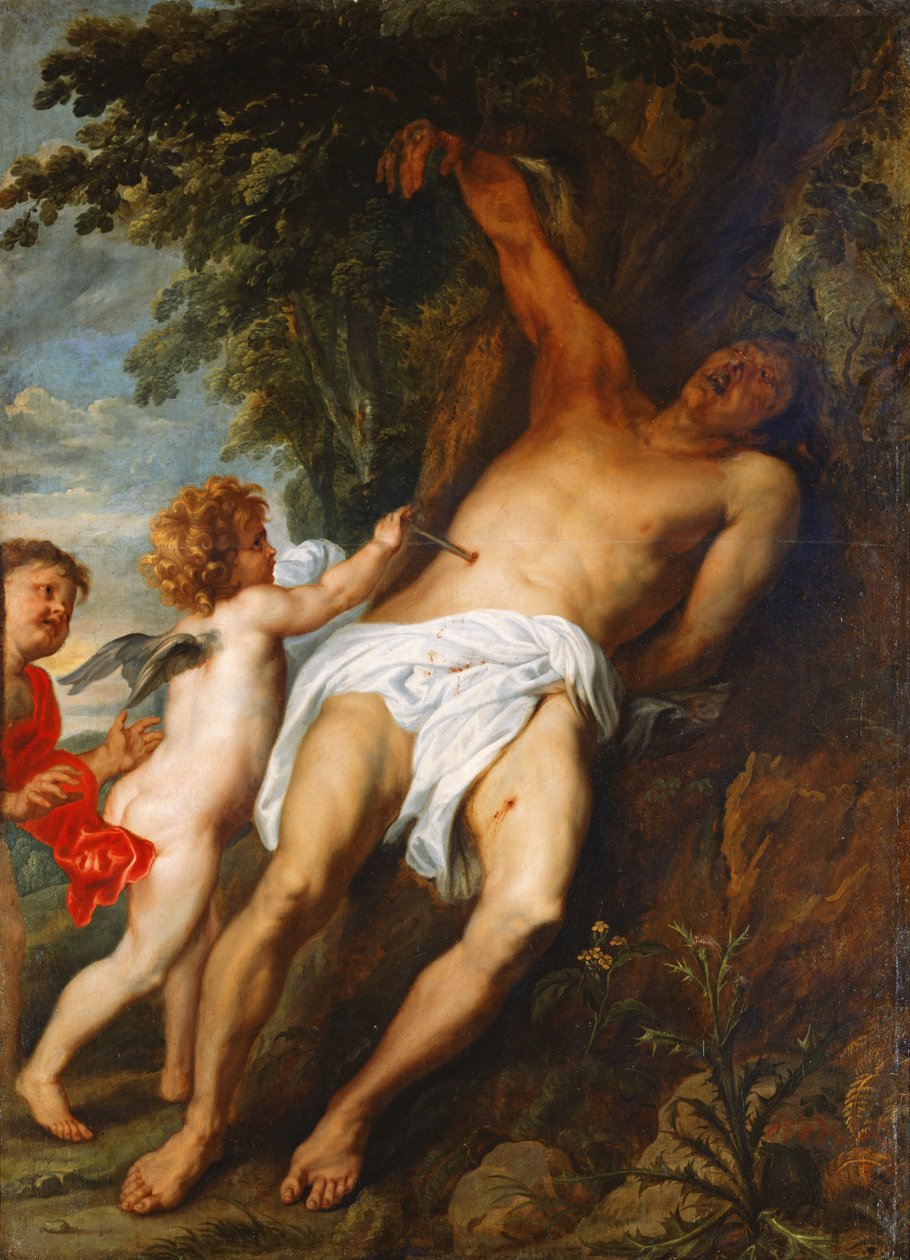 São Sebastião resgatado pelos anjos de Anthony van Dyck