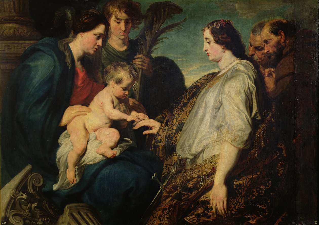 O casamento místico de Santa Catarina, 161820 de Anthony van Dyck