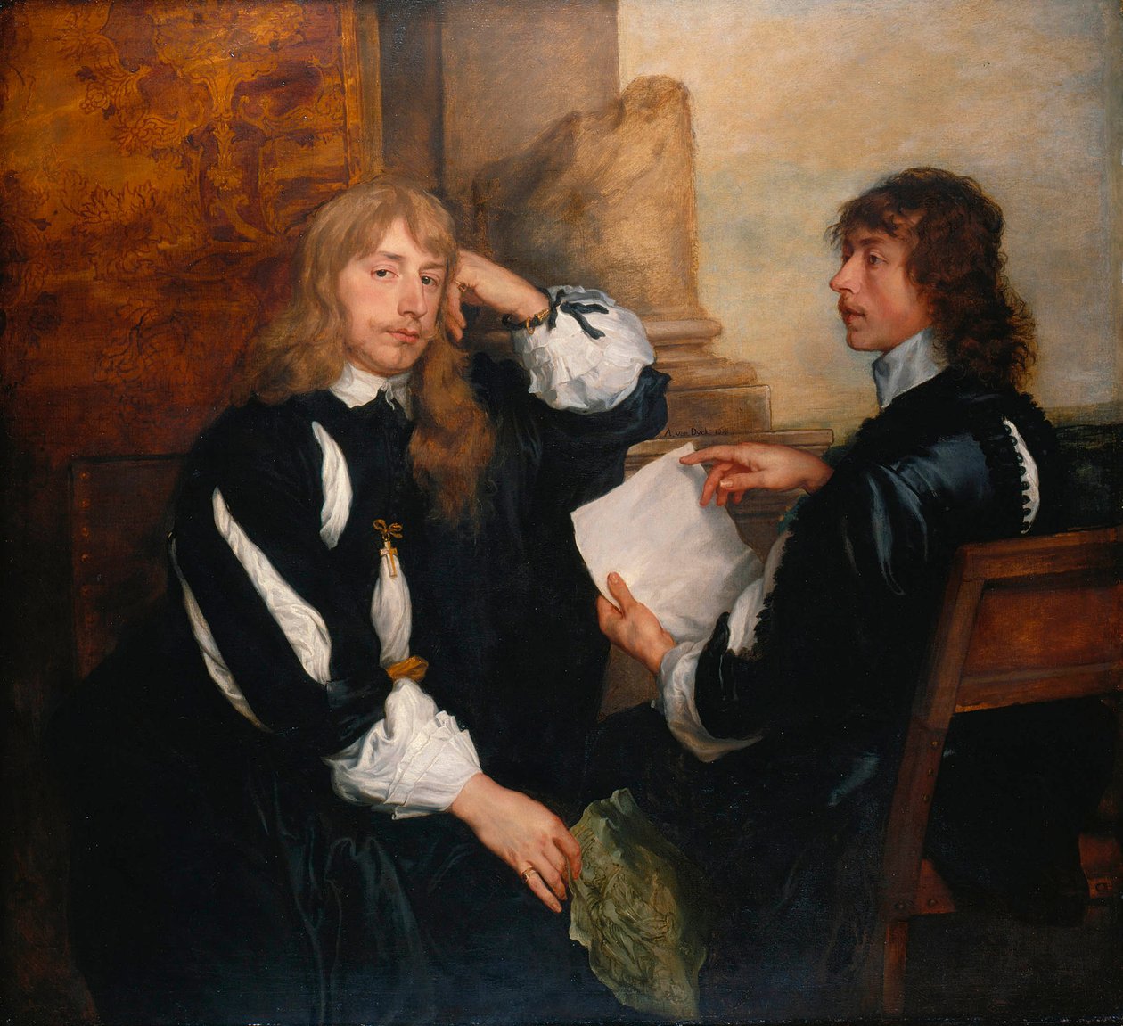 Thomas Killigrew e possivelmente lorde William Crofts de Anthony van Dyck
