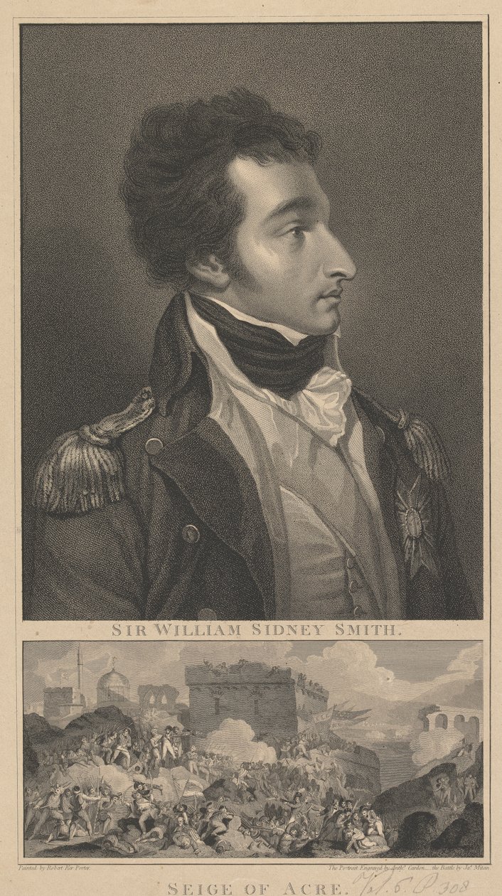 Almirante William Sidney Smith e The Seige of Acre de Anthony Cardon