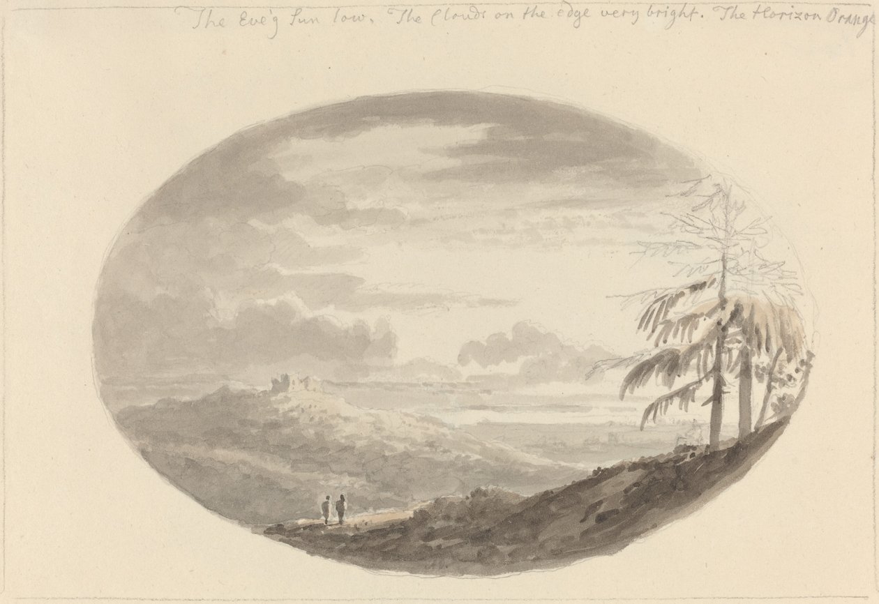 Pôr do sol sobre o vale de Anthony Devis