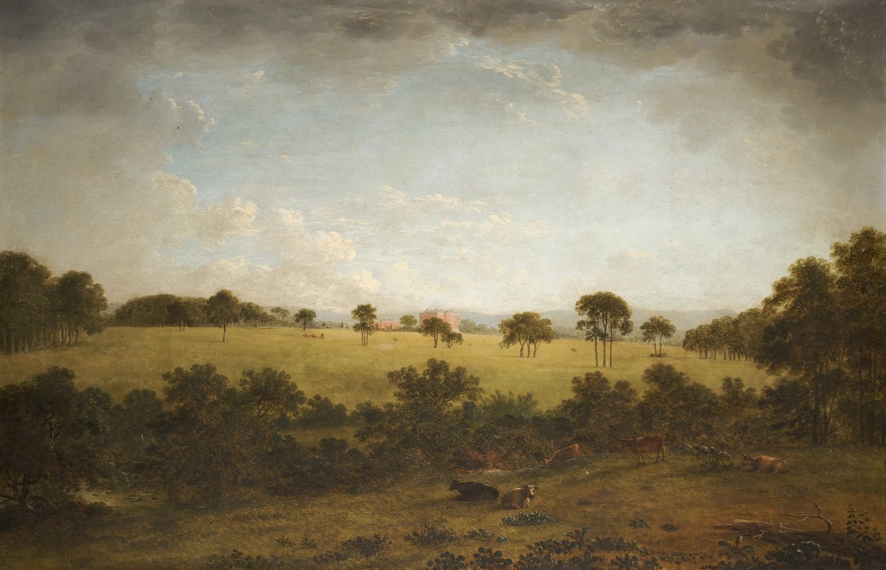 Tabley: O parque com uma vista distante da casa de Anthony Devis