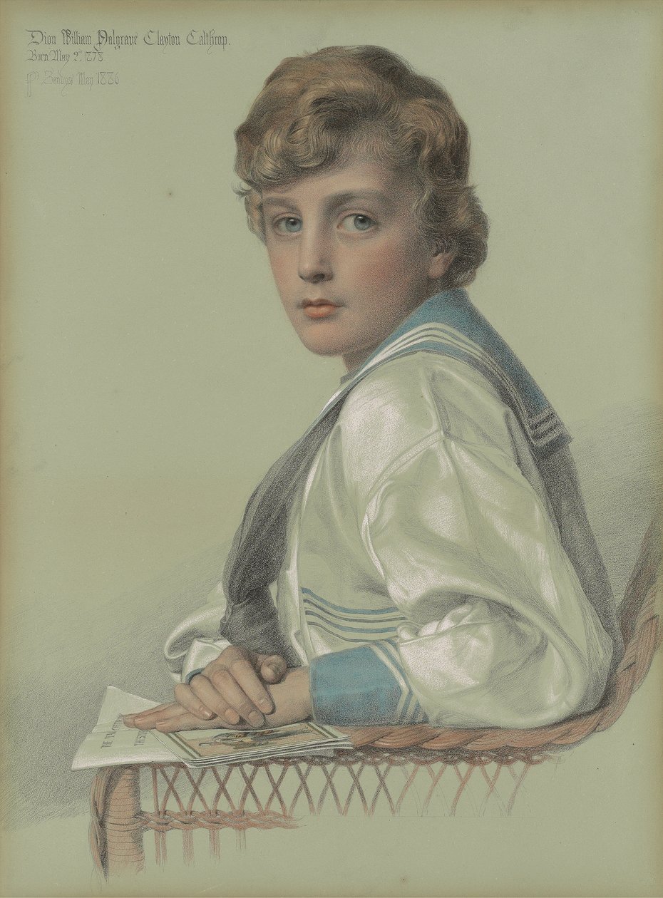 Dion William Palgrave Clayton Calthrop, com oito anos de Anthony Frederick Augustus Sandys