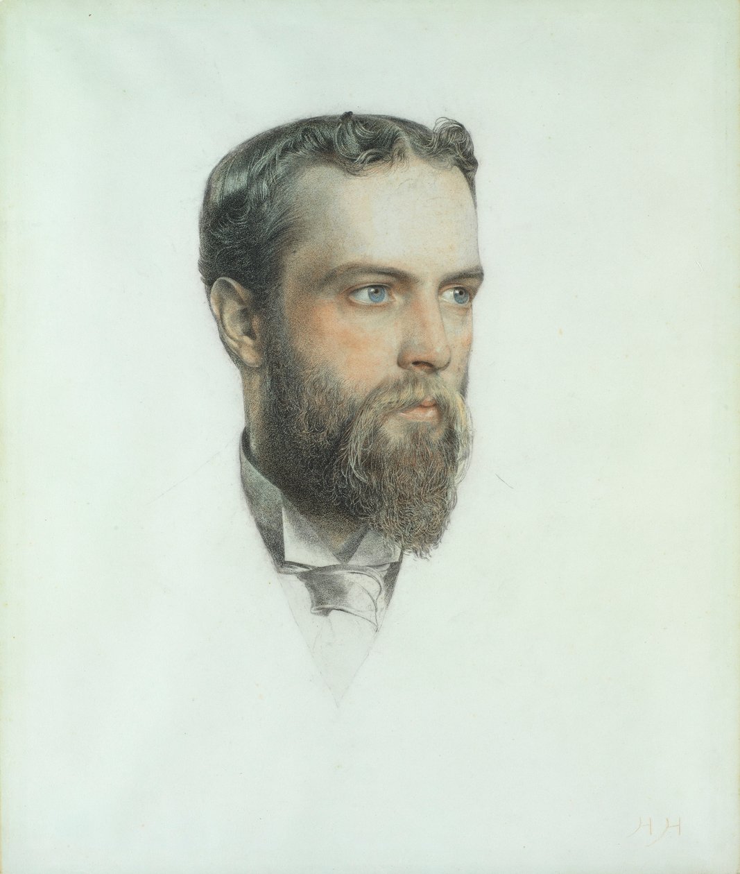 Cabeça de um homem, 1904 (giz colorido) de Anthony Frederick Augustus Sandys