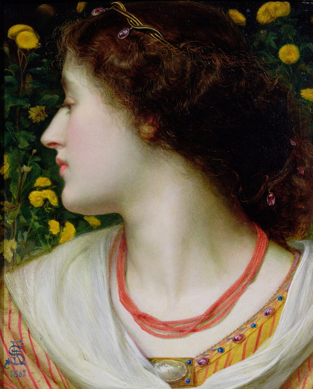 La Belle Isolde, 1862 (painel) de Anthony Frederick Augustus Sandys