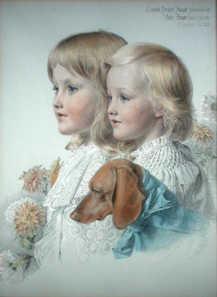 Retrato de Conrad e Violet Flower de Anthony Frederick Augustus Sandys