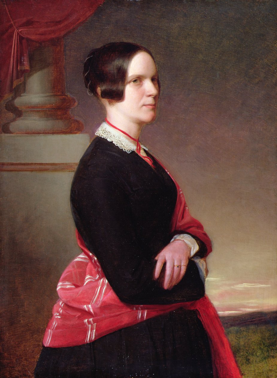 Retrato da Sra. Sandys, a mãe da artista, mais tarde 1840 (óleo sobre painel) de Anthony Frederick Augustus Sandys
