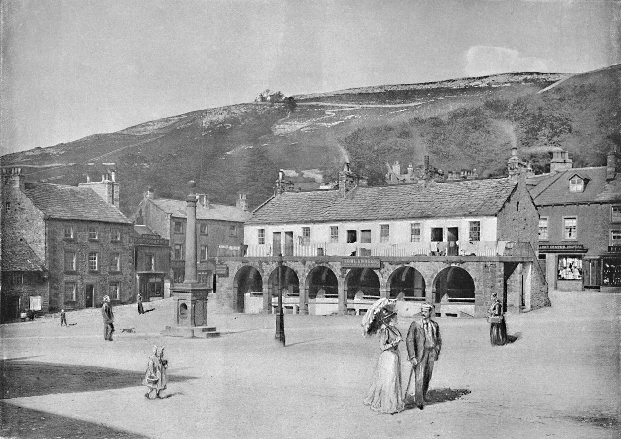 Shambles antigos e mercado local, resolver, c1896 de Anthony Horner