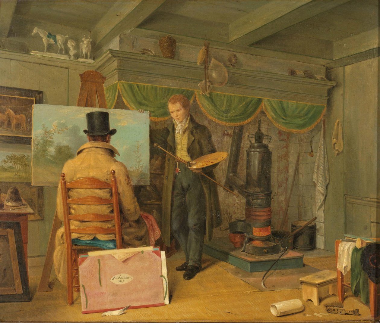 O artista em seu estúdio O pintor em seu estúdio de Anthony Oberman
