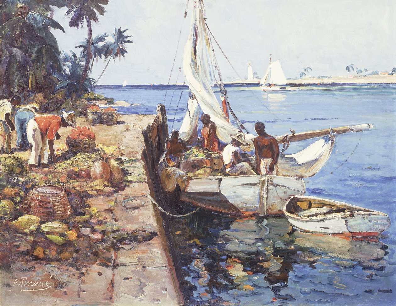 Cais de desembarque, Nassau, Bahamas de Anthony Thieme