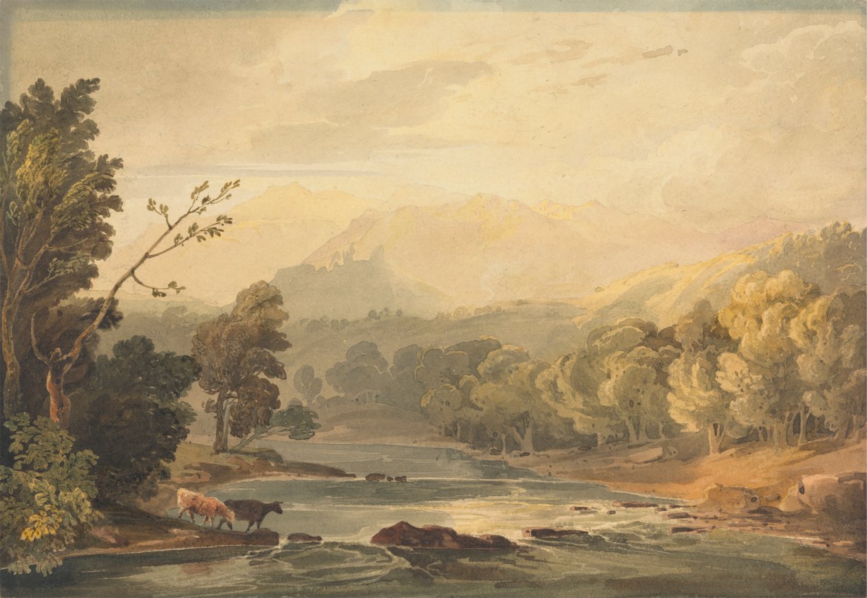 Uma vista sobre o Brathay perto de Ambleside de Anthony Vandyke Copley Fielding