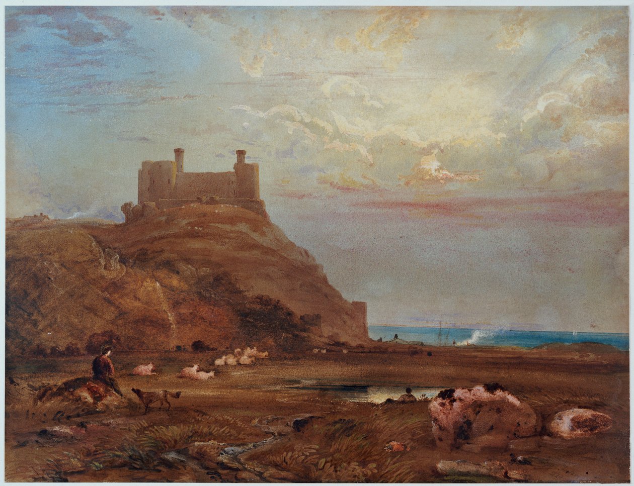 Castelo de Harlech, 1820 de Anthony Vandyke Copley Fielding