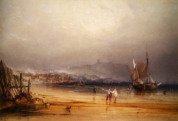 Scarborough (aguarela sobre papel) de Anthony Vandyke Copley Fielding