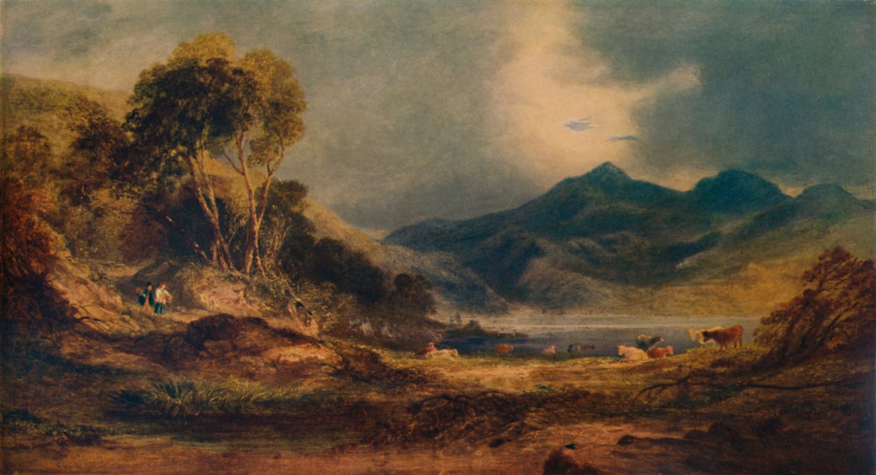 Snowdon sobre a cabeça de Traeth Mawr, 1853, 1935 de Anthony Vandyke Copley Fielding