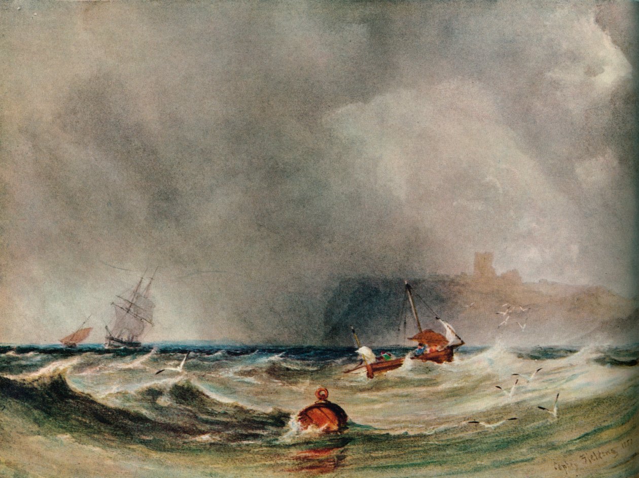 Tempestade Off Whitby, 1851 de Anthony Vandyke Copley Fielding