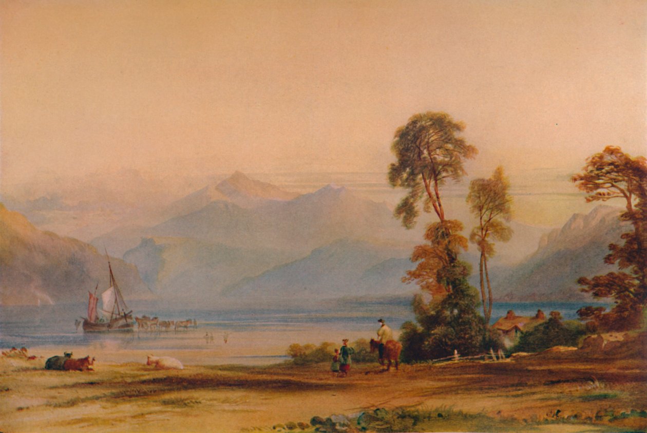 Vista de Snowdon de Tremadoc, c1842, 1935 de Anthony Vandyke Copley Fielding