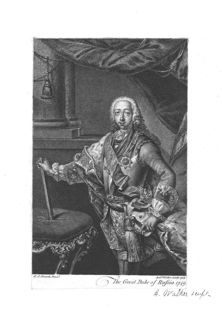 O Grande Duque da Rússia, 1749, 1752. de Anthony Walker