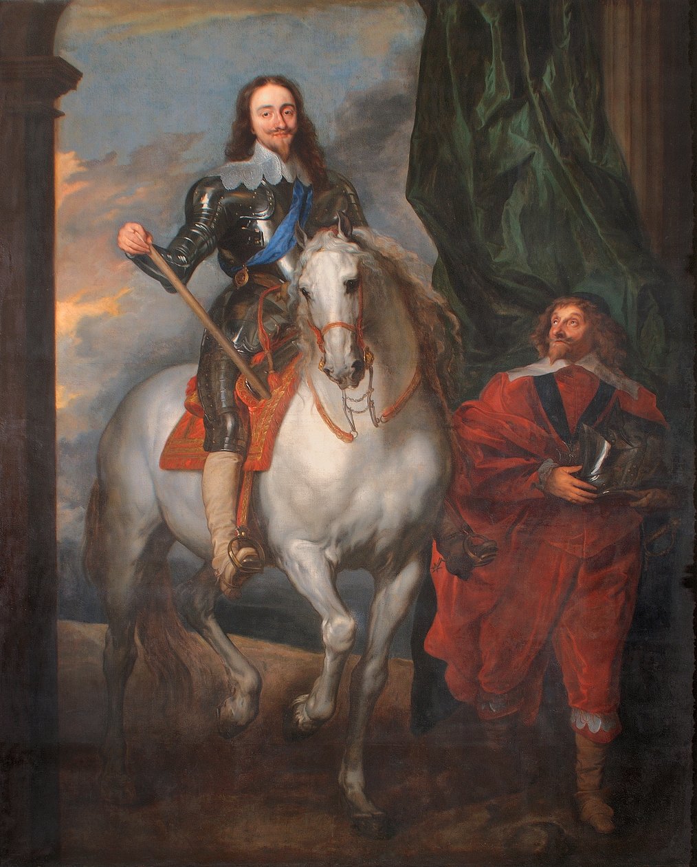 Charles I on Horseback with M. De St. Antoine (óleo sobre tela) de Anthony van (after) Dyck