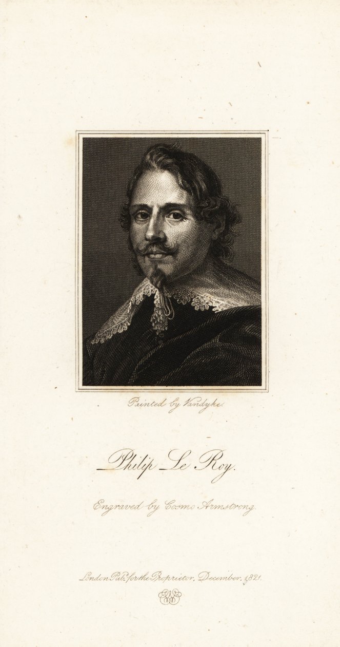 Retrato do Barão Philippe Le Roy, diplomata flamengo de Anthony van (after) Dyck