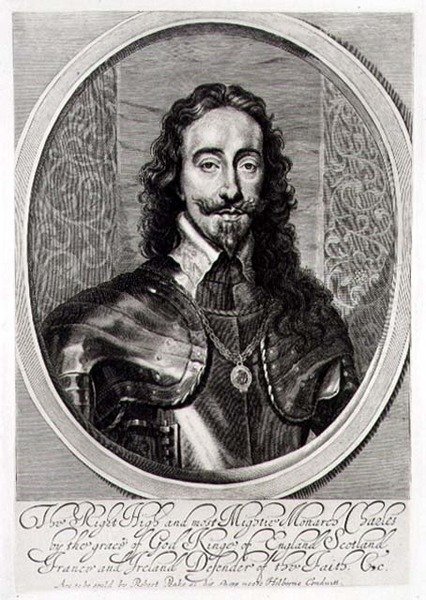 Retrato de Charles I (1600-49) gravado por William Faithorne (1616-91) 1658 (gravura) de Anthony van (after) Dyck