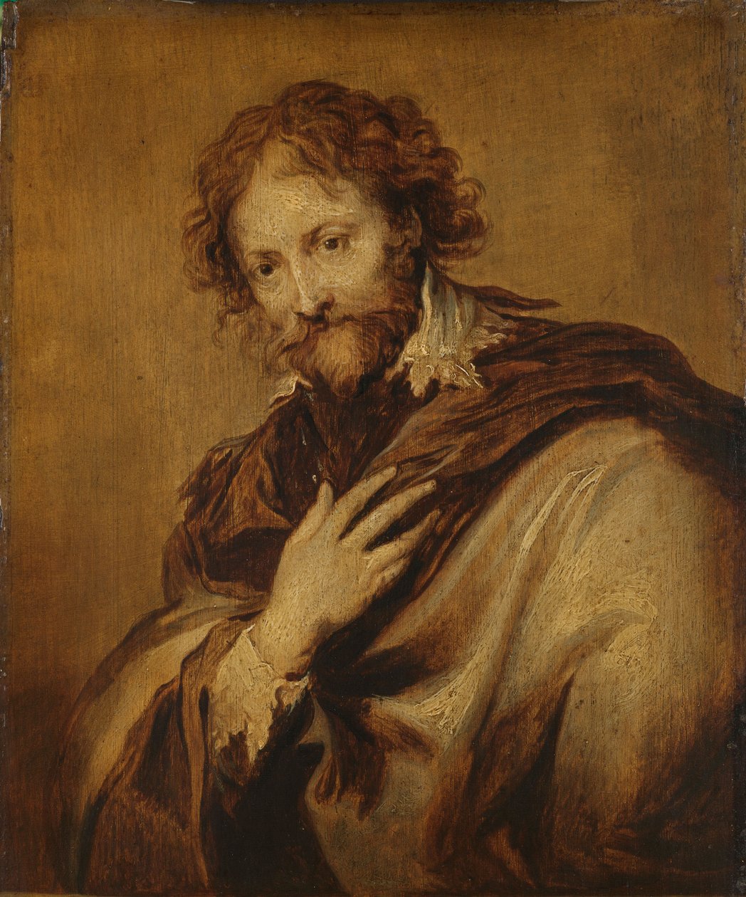 Retrato de Peter Paul Rubens (1577-1640), c.1630-50 (óleo sobre painel) de Anthony van (after) Dyck