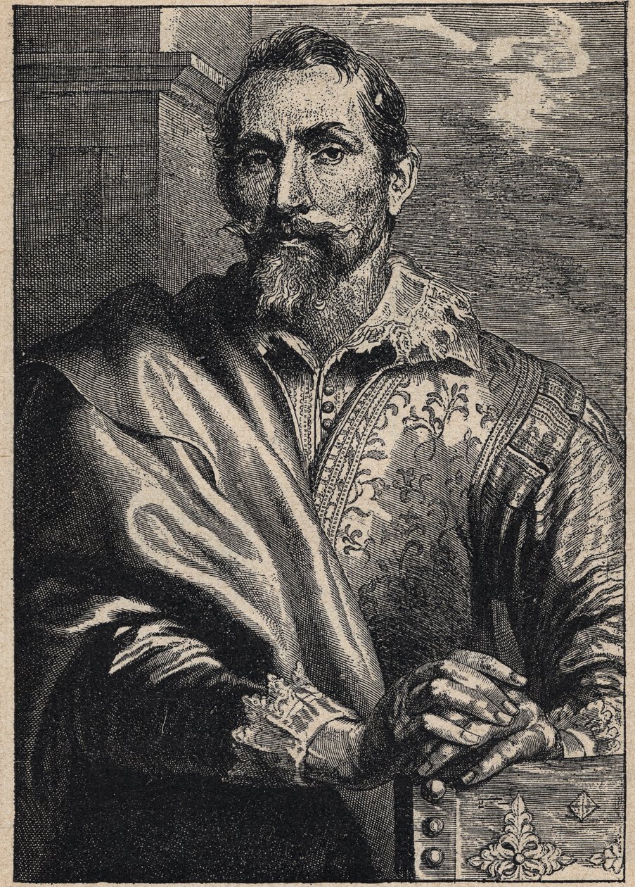 Retrato de Sinders (Franciscus Snyders) (Frans Snyders ou Snijders) 1579-1657 por Anthony van Dyck de Anthony van (after) Dyck
