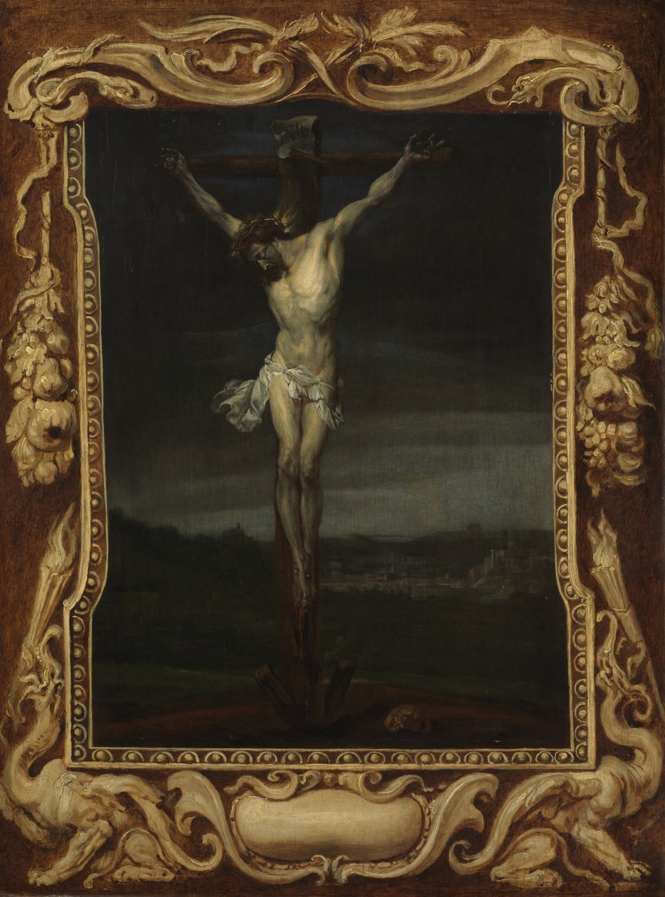 Cristo na Cruz, c.1630-32 (óleo sobre painel) de Anthony van (attr. to) Dyck