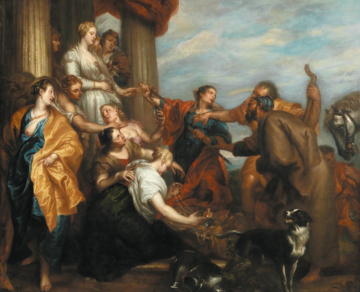 Aquiles entre as filhas de Licómedes de Anthony van Dyck