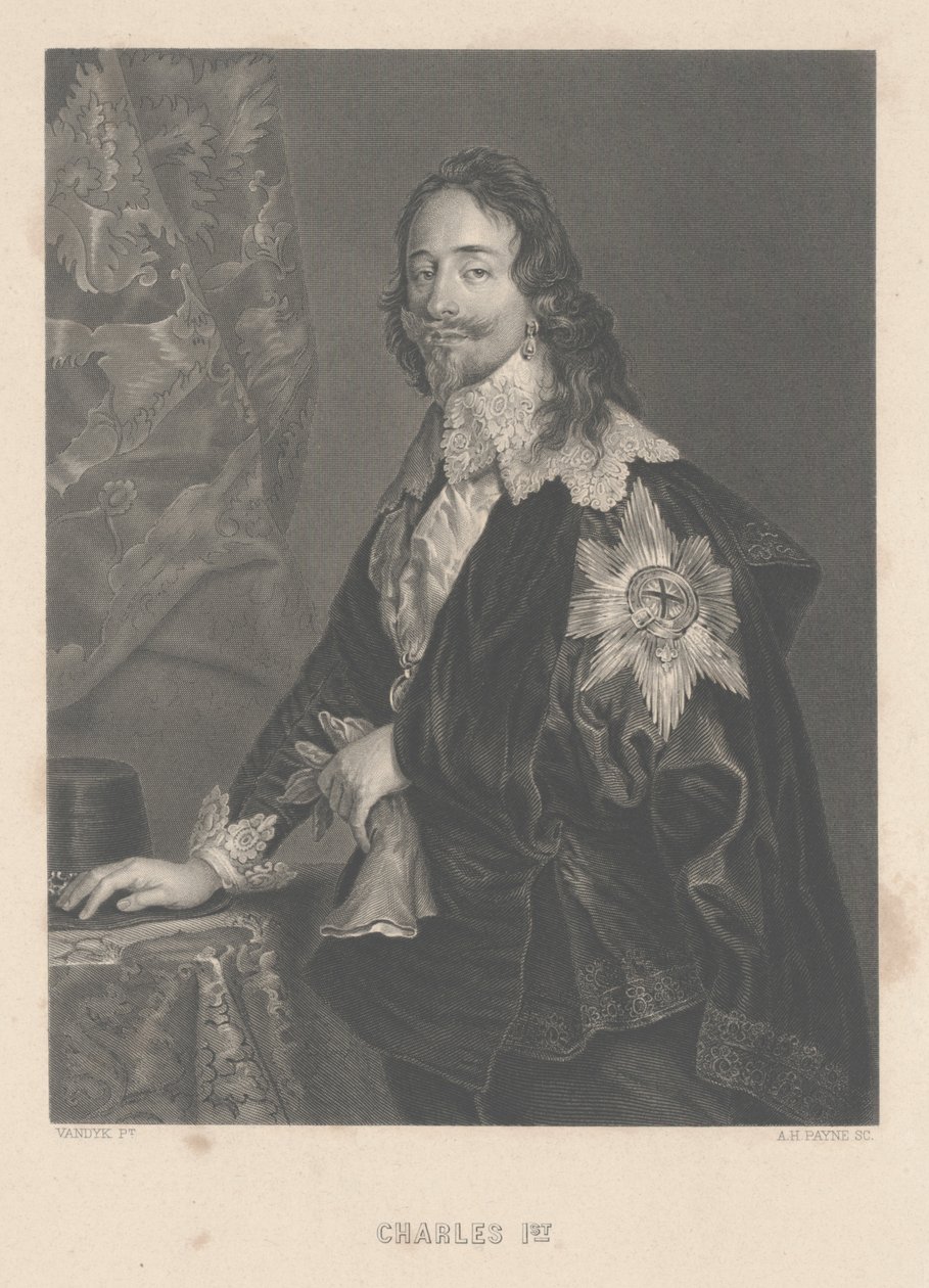 Charles I, gravado por AH Payne de Anthony van Dyck