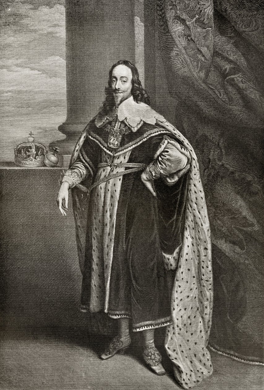 Charles I, gravado por Sir Robert Stange, de "The Print-Collector&39;s Handbook", de Alfred Whitman, publicado por George Bell und Sons, 1901 de Anthony van Dyck