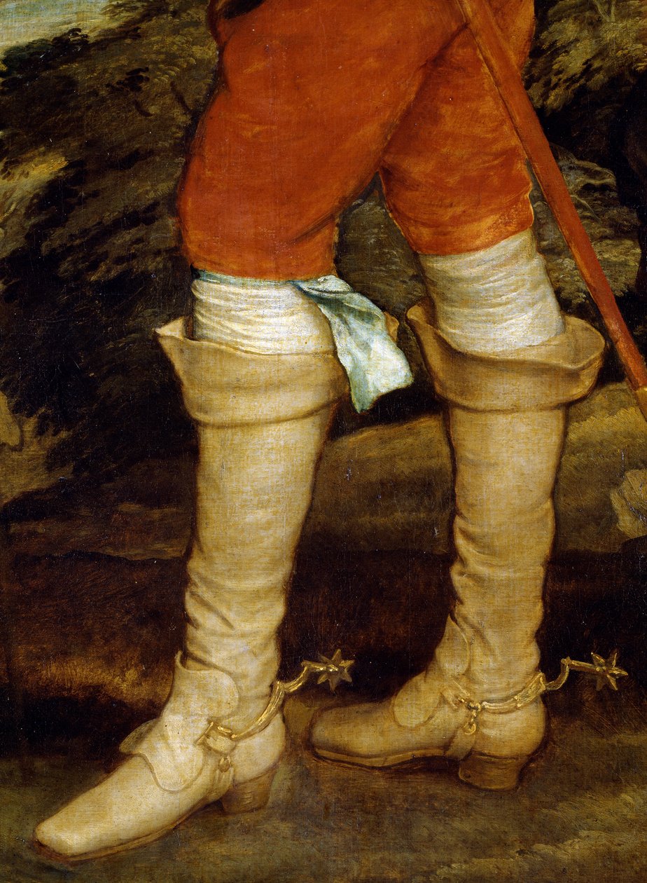 Charles I hunting, de Anthony van Dyck (1599-1641), detalhe de Anthony van Dyck