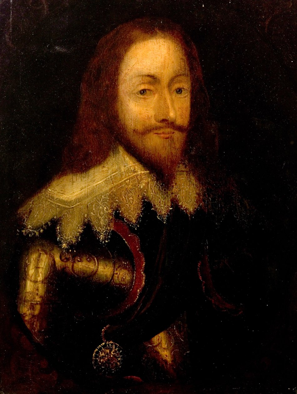 Carlos I, em Armadura Vestindo a Ordem do Cardo de Anthony van Dyck
