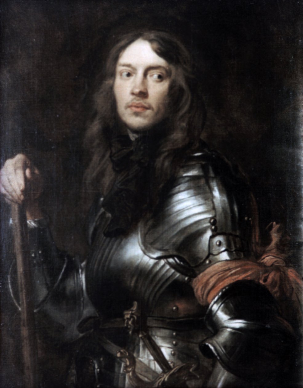Comandante em armadura, com um lenço vermelho, c1625-1627. de Anthony van Dyck