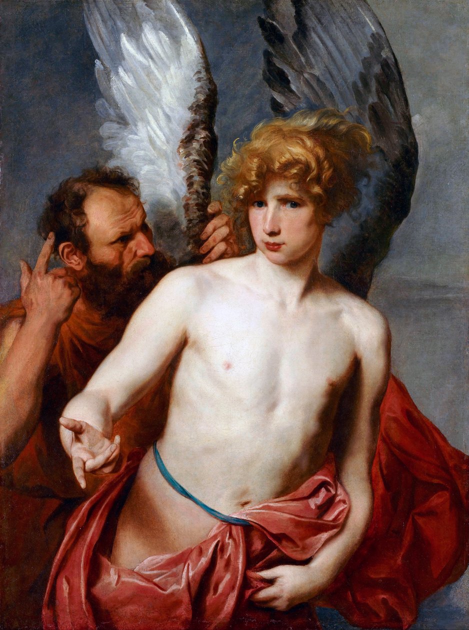 ""Dedale and Icarus"" Pintura de Sir Anthony van Dyck (1599-1641) 1615-1620 Galeria de Arte de Ontário, Toronto de Anthony van Dyck