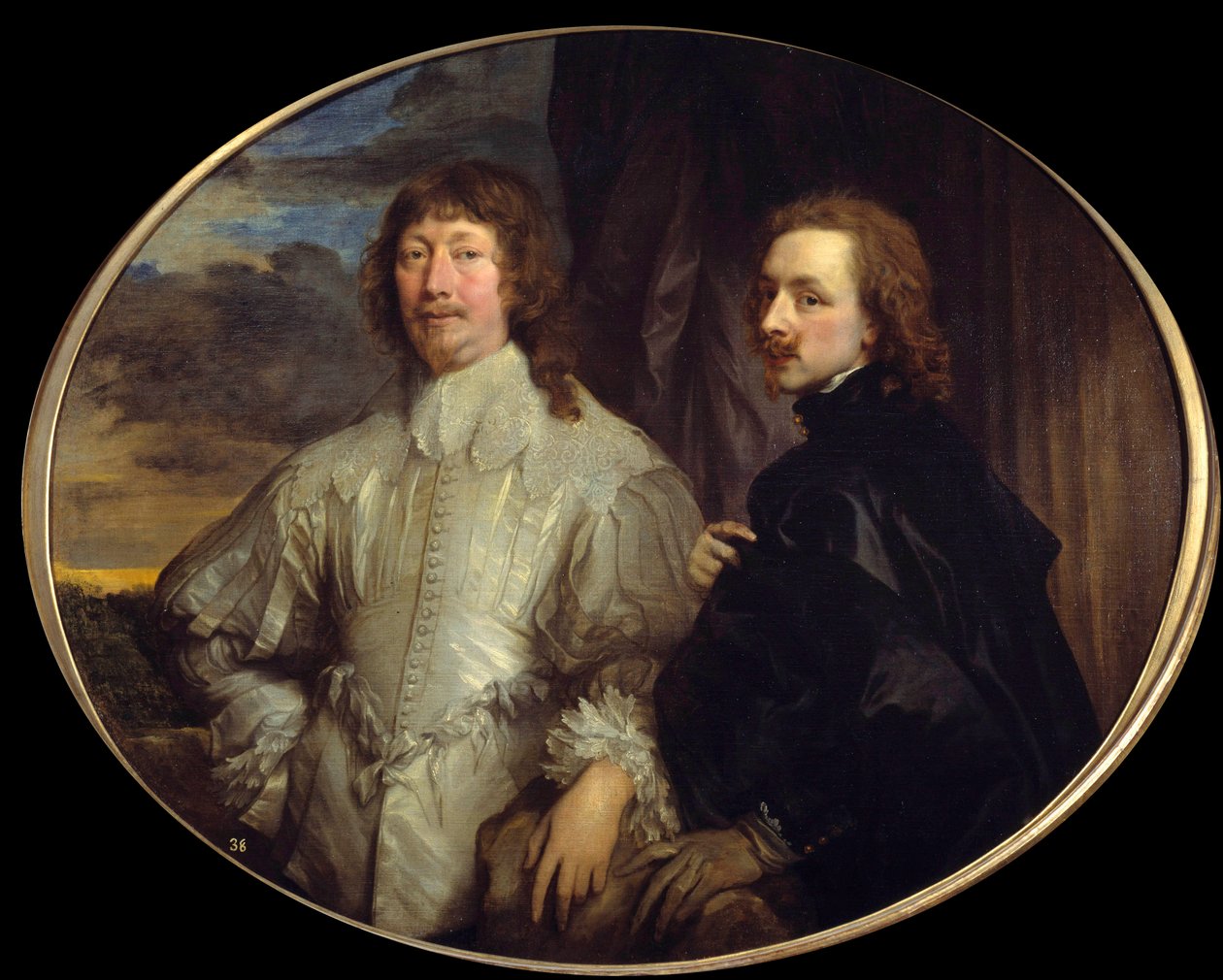 Retrato duplo de Sir Endymion Porter e do artista. Endimion ou Endymion Porter (1587-1649), diplomata da corte da Inglaterra e protetor de Van Dyck. Pintura de Anton (Antoon ou Anthony) van Dyck (1599-1641) 1623 Madrid, Musee du Prado - Porto duplo de Anthony van Dyck