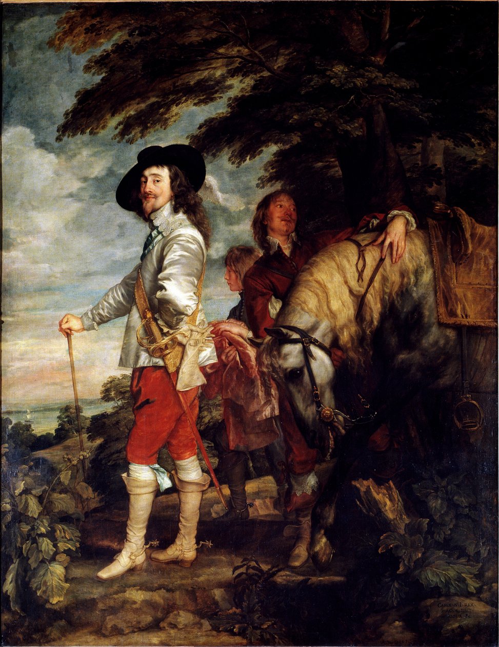 Opoportrait de Charles I de Inglaterra, também conhecido como o rei da caça, c. 1635 (óleo sobre tela) de Anthony van Dyck