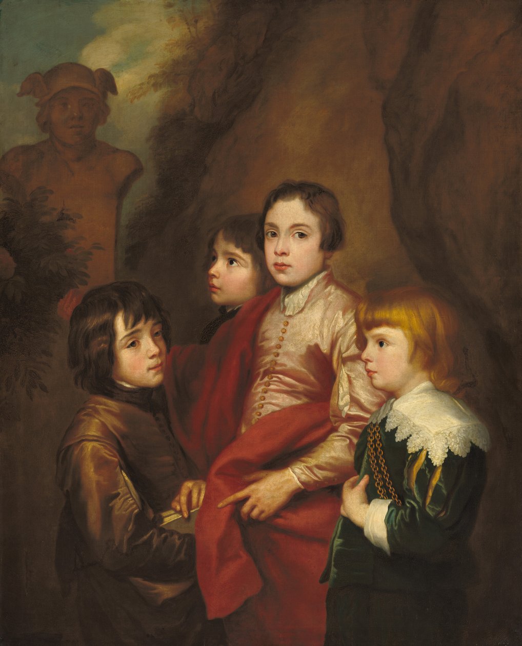 Grupo dos Quatro Rapazes, provavelmente meados do século XVII. de Anthony van Dyck