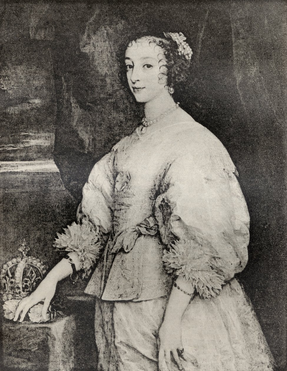 Henrietta Maria, de "Memórias de Charles de Batz-Castelmore Conde d&39;Artagnan", publicado em 1928 de Anthony van Dyck