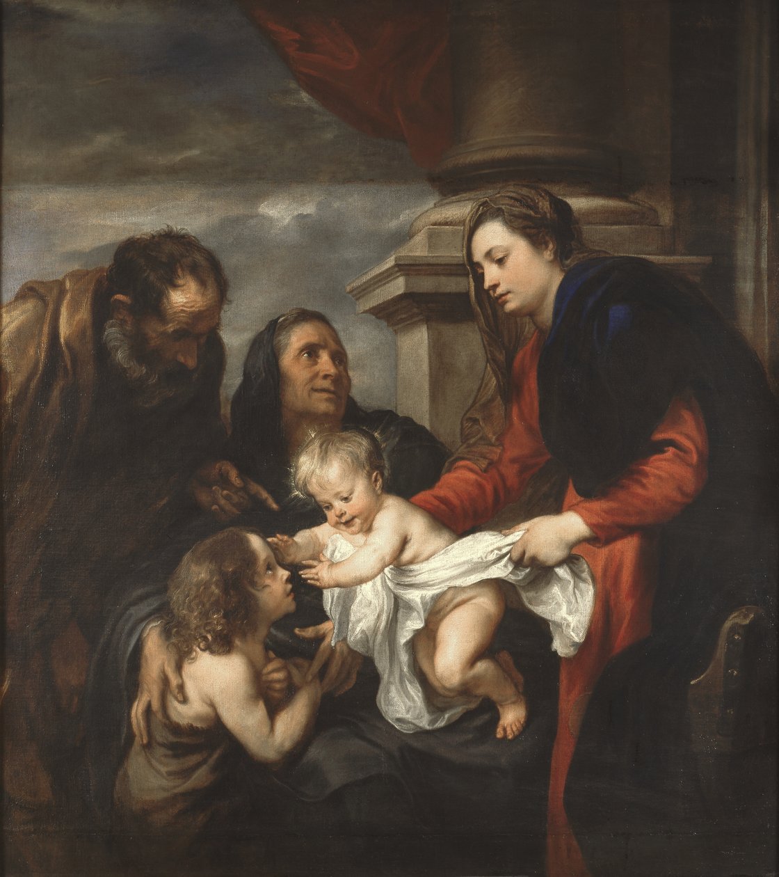 Sagrada Família com Santa Isabel e São João, c. 1621-25 de Anthony van Dyck