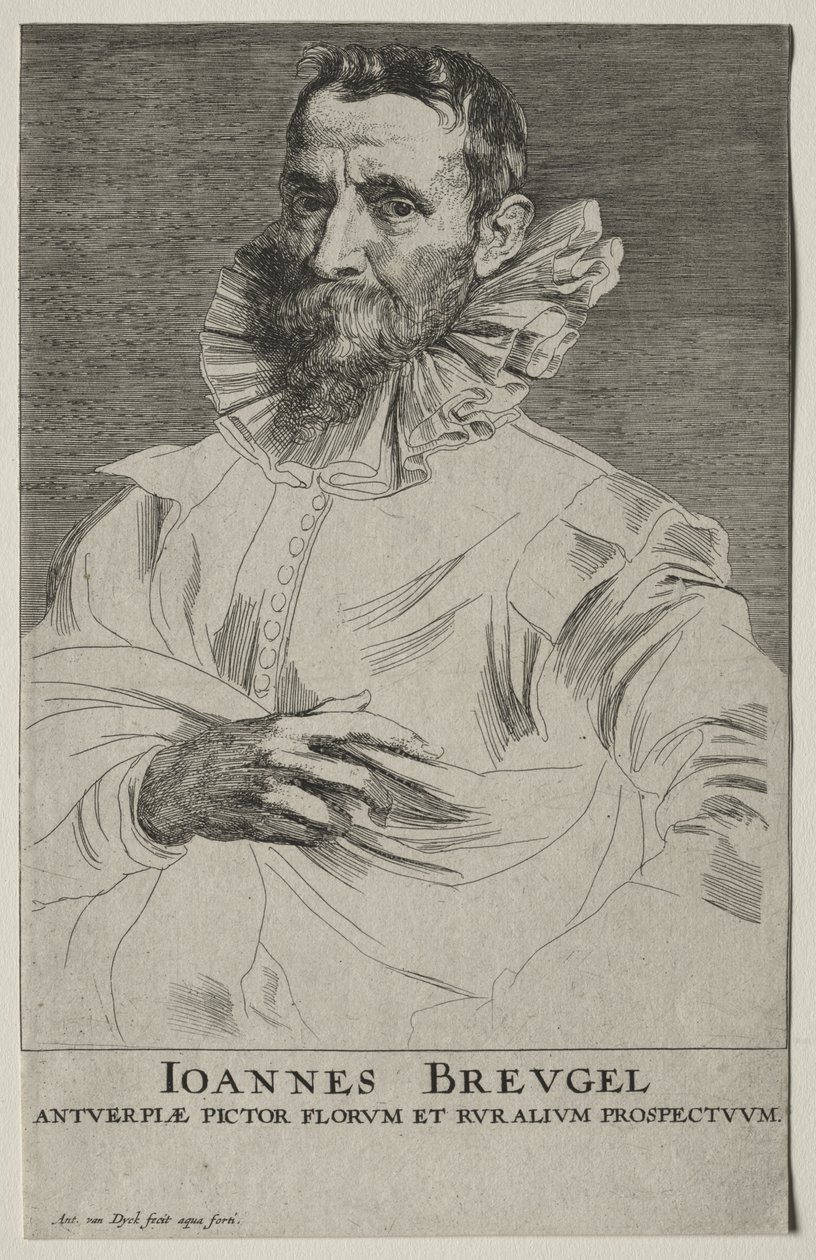 Retrato de Jan Brueghel de Anthony van Dyck