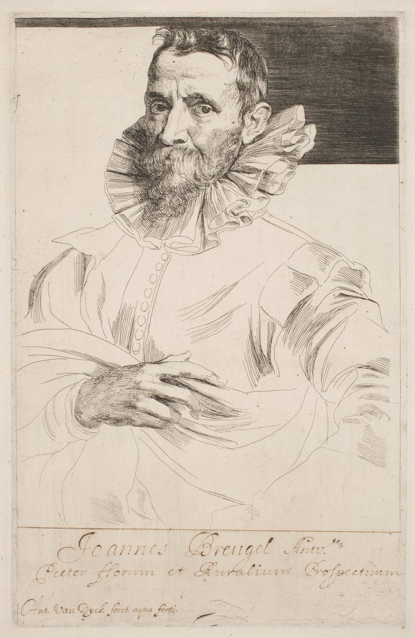 Jan Brueghel, c.1632 (gravura) de Anthony van Dyck