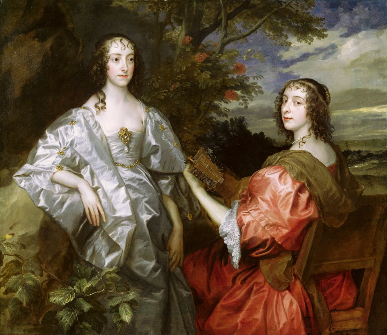 Katherine (1609-67) Condessa de Chesterfield e Lucy (n.1608) Condessa de Huntingdon, c.1636-40 de Anthony van Dyck
