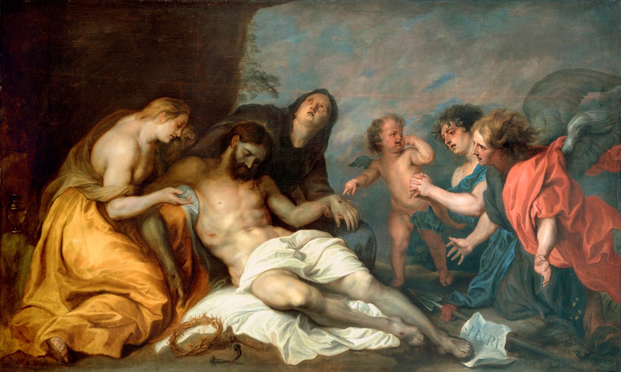 "The Lamentation over Christ" Pintura de Anthonis (Anton ou Antoon) Van Dyck (1599-1641) Óleo sobre tela ca 1637-1640 Dim 156,5x257 cm Museo de Bellas Artes de Bilbao de Anthony van Dyck